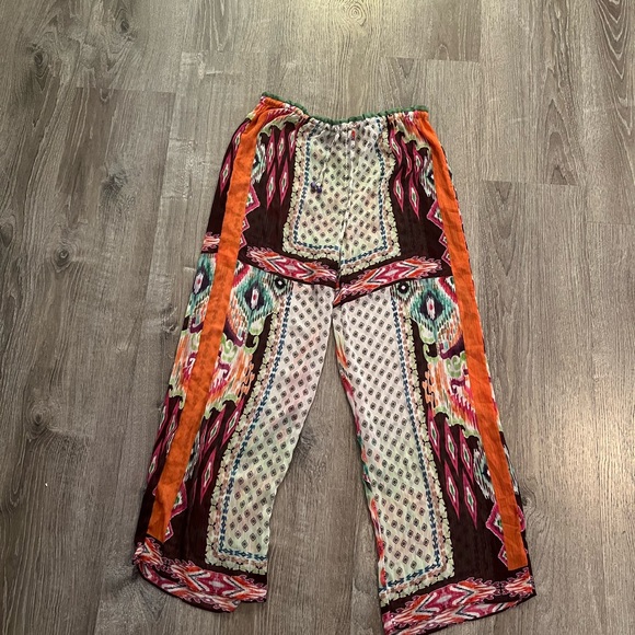 Zara bloggers favorite PRINTED FLOWING TROUSERS - Multicoloured - Picture 3 of 8